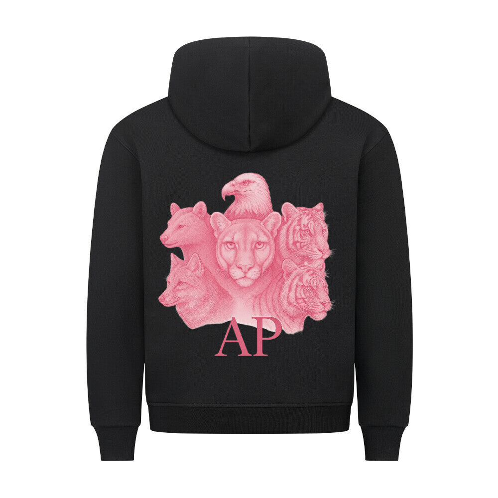 HigherBlanks Animal Alpha Power Hoodie mit Tier-Design auf der Rückseite und modernem Look in Schwarz.