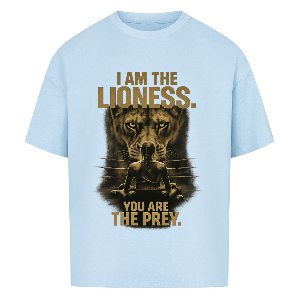 VACANCY Oversized Shirt Lioness Mentality mit Motiv und Text, stilvolles oversized T-Shirt in Blau.