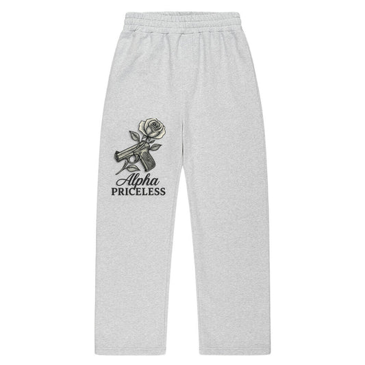 Bild von Priceless Vision Comfort Bottoms mit Rose und Waffe auf der Seite, grau und lässig.