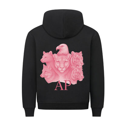 HigherBlanks Animal Alpha Power Hoodie mit Tier-Design auf der Rückseite und modernem Look in Schwarz.