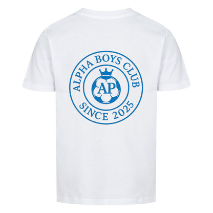 Alpha Priceless Boys Club Leaders T-Shirt in White with Logo Since 2025