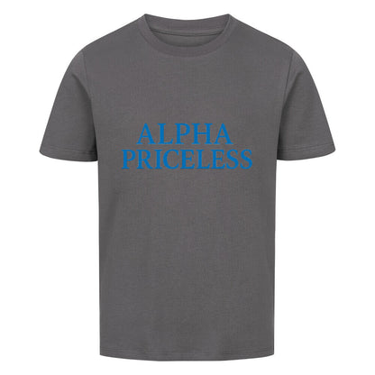 Alpha Priceless Boys Club Leaders T-Shirt in grau mit blauen Buchstaben.