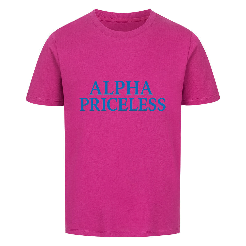 Alpha Priceless Boys Club Leaders T-Shirt in pink color with bold text design.