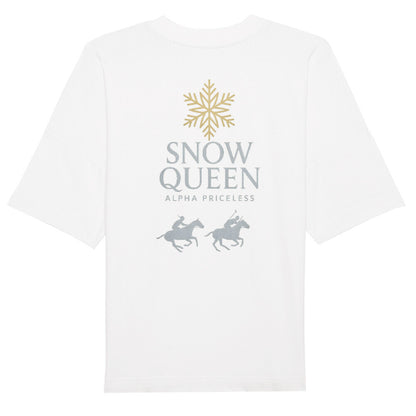 Snow Queen Alpha Priceless Collection T-Shirt mit elegantem Design und winterlichem Motiv auf weißem Hintergrund.