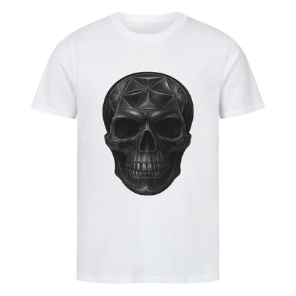 Alpha Priceless Skull Design Tee mit auffälligem schwarzem Schädel auf weißem T-Shirt.