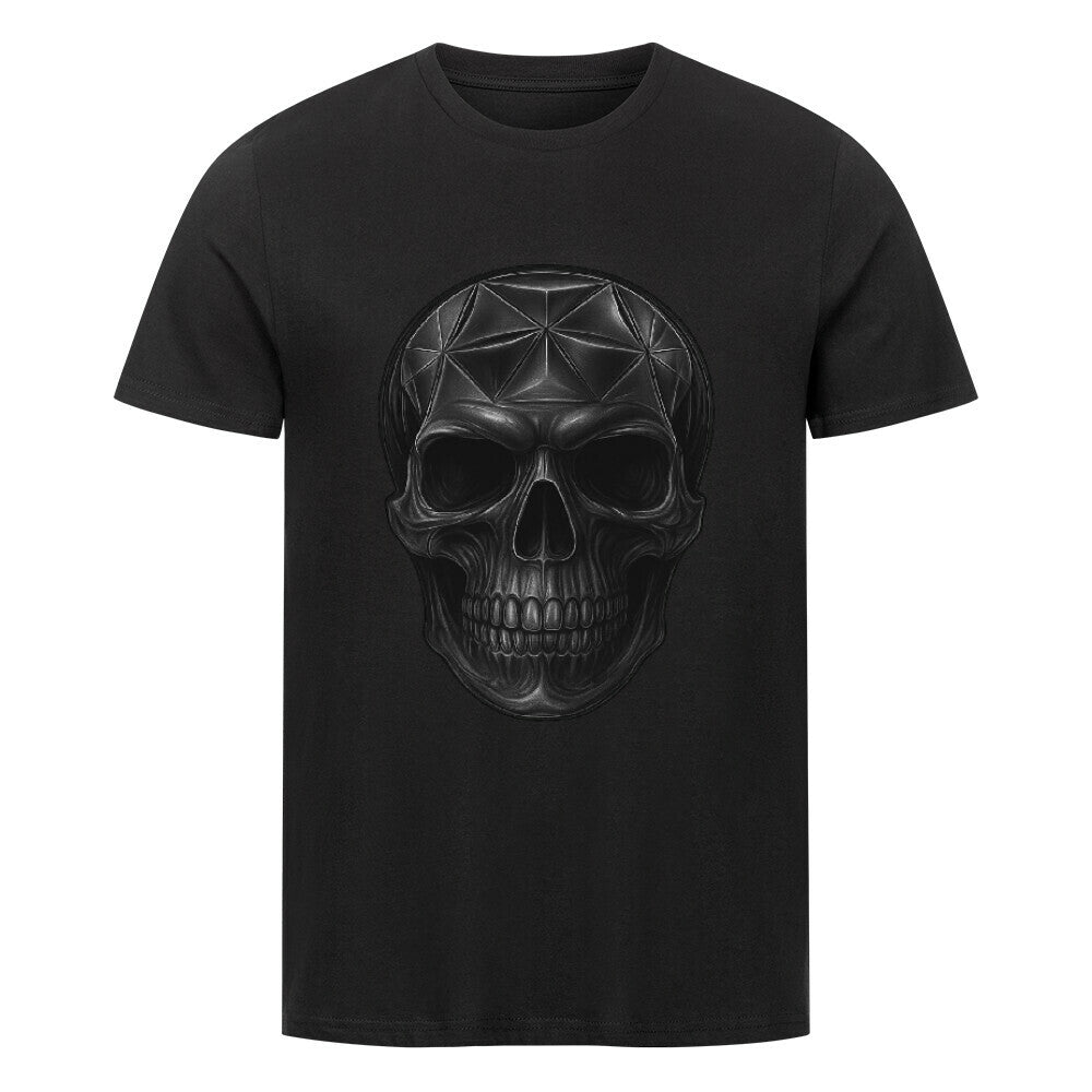 Alpha Priceless Skull Design Tee mit schickem 3D-Schädelmotiv auf schwarzem T-Shirt für Streetwear-Looks.