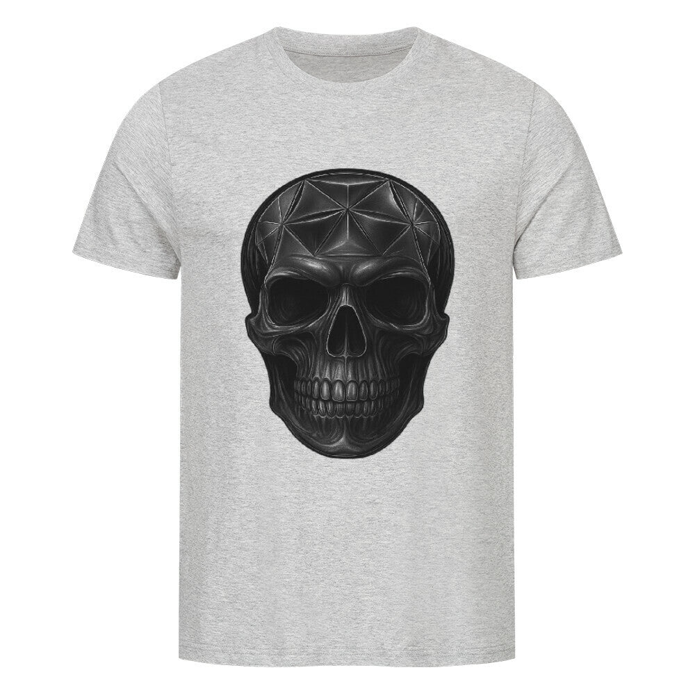 Alpha Priceless Skull Design Tee mit auffälligem knöchernen Motiv auf grauem T-Shirt