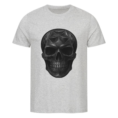 Alpha Priceless Skull Design Tee mit auffälligem knöchernen Motiv auf grauem T-Shirt