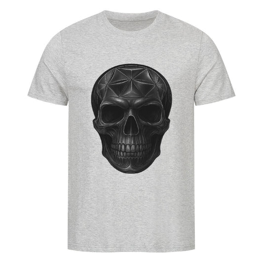 Alpha Priceless Skull Design Tee mit auffälligem knöchernen Motiv auf grauem T-Shirt