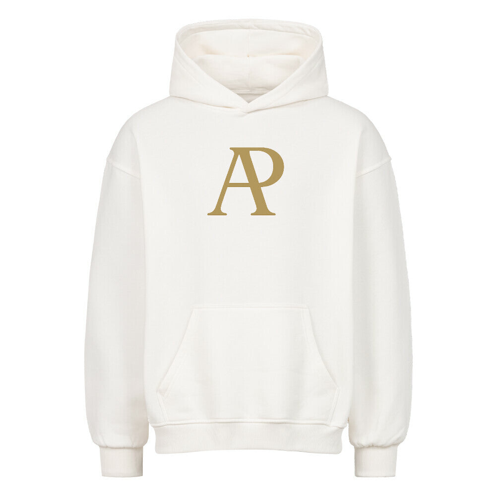 Alpha Priceless Battle Fight Oversized Hoodie in weiß mit goldenem Logo