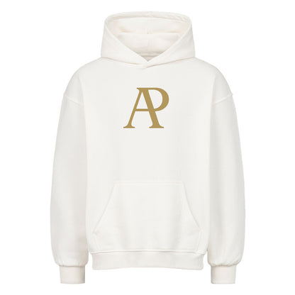 Alpha Priceless Battle Fight Oversized Hoodie in weiß mit goldenem Logo