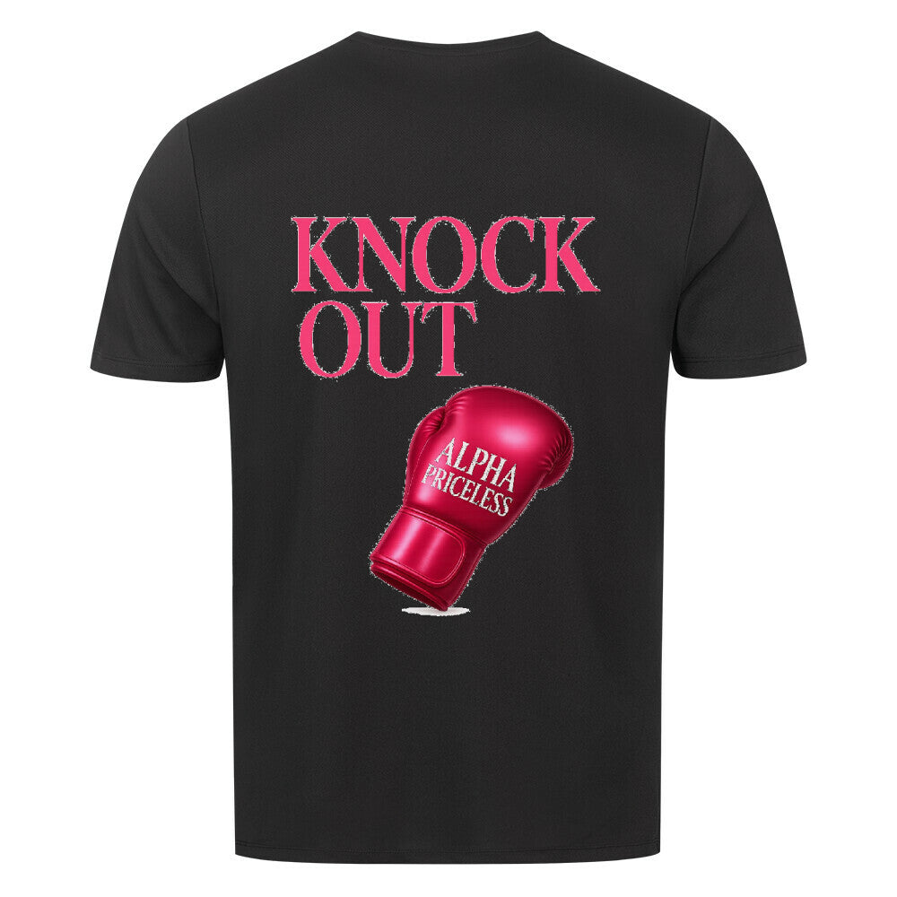 Alpha Priceless Knock Out Sport T-Shirt mit KO-Grafik und Handschuh hinten