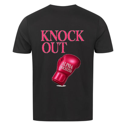 Alpha Priceless Knock Out Sport T-Shirt mit KO-Grafik und Handschuh hinten