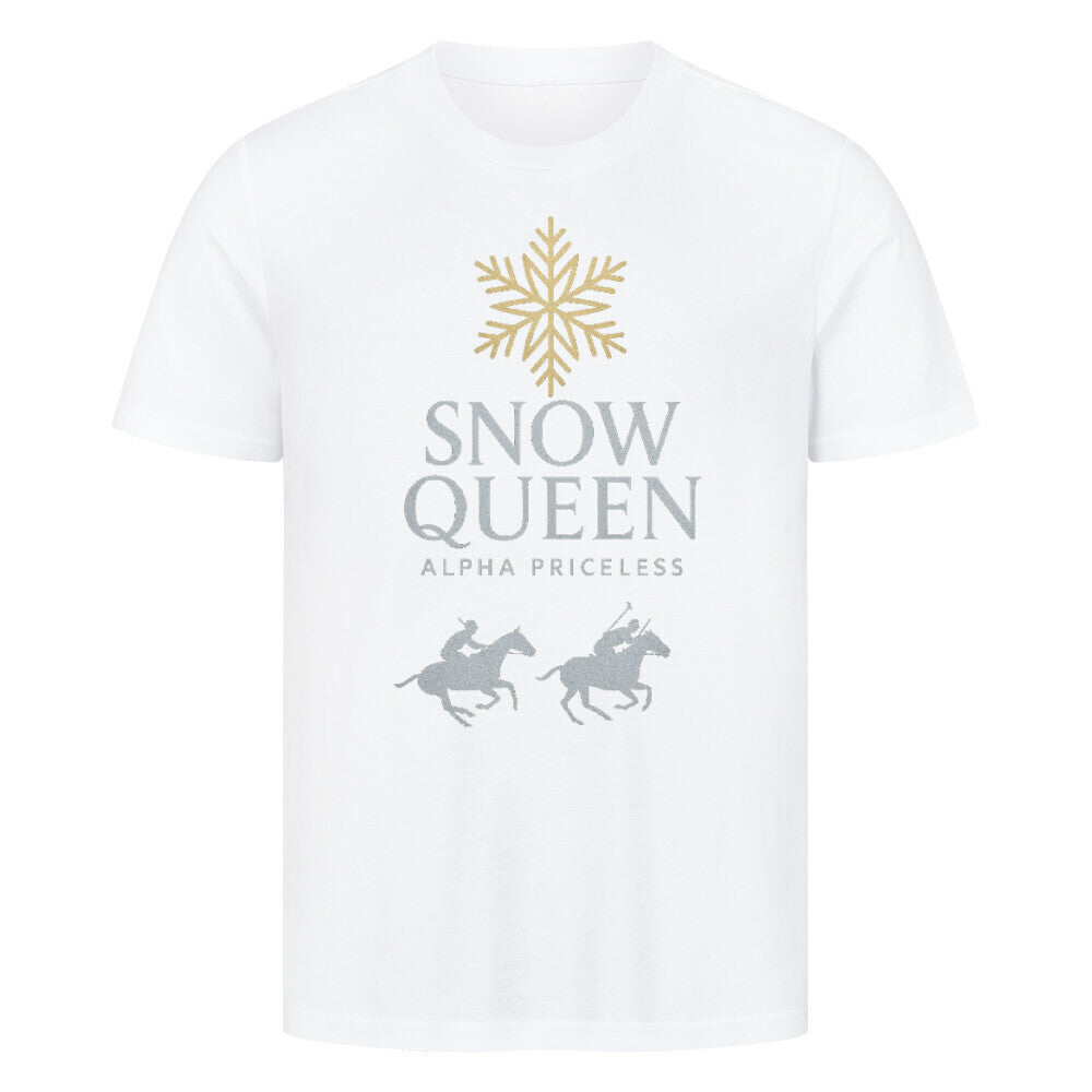 HigherBlanks Snow Queen Premium T-Shirt mit eleganter Grafik und modernem Design für stilvolle Alltagskleidung.