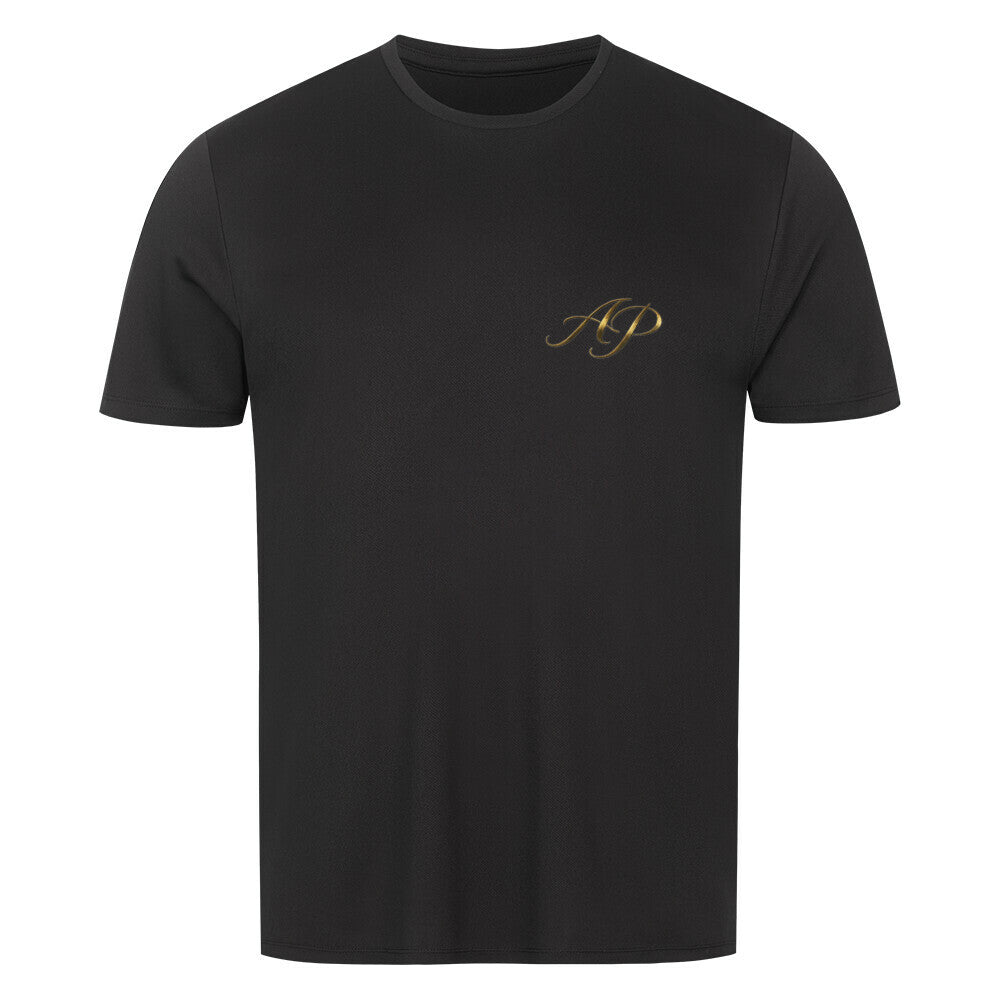 Sport T-Shirt Sparring Queen - Alpha Priceless PerformX Tee in stylish black with gold logo.