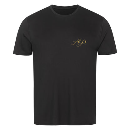 Sport T-Shirt Sparring Queen - Alpha Priceless PerformX Tee in stylish black with gold logo.
