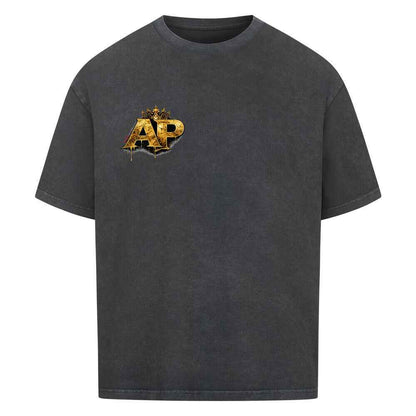 Alpha Priceless Oversized Tee - Built for Discipline. Made to Dominate. Graues T-Shirt mit AP-Logo.