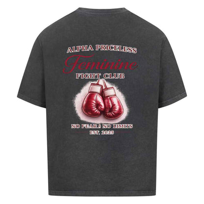 Women’s Boxing Oversized T-Shirt - Alpha Priceless Feminine Fight Club