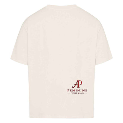 Alpha Priceless - No Fear No Limits Women’s Oversized Shirt Rückansicht mit Feminine Fight Club Logo