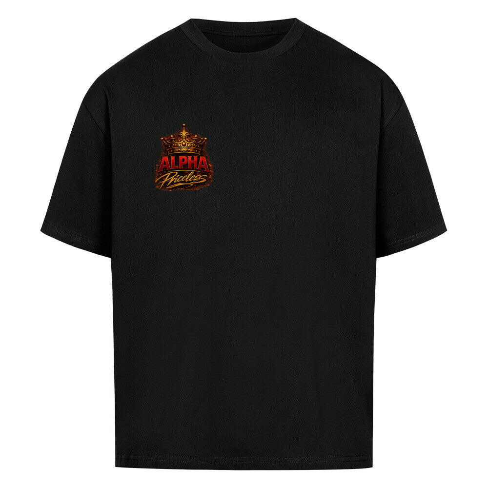 Alpha Priceless - Born to Fight Oversized Shirt Woman in stylish black with vibrant logo.