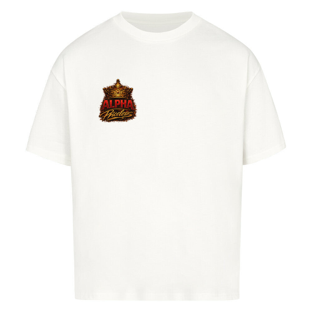 Alpha Priceless - Born to Fight Oversized Shirt Woman in white with decorative logo.