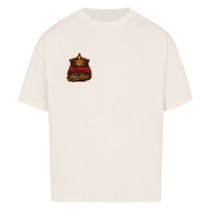 Alpha Priceless - Born to Fight Oversized Shirt Woman mit auffälligem Logo auf der Vorderseite.