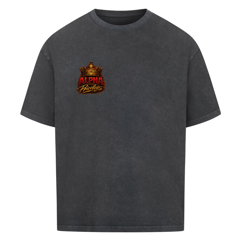 Alpha Priceless - Born to Fight Oversized Shirt Woman in stylish gray with a bold logo.