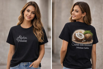Alpha Priceless Coconut Graphic T-Shirt – Sweet Like Coconut, Priceless Inside - Alpha Priceless